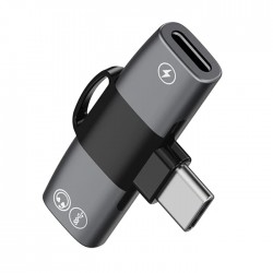 Mini 2in1 Type-c to Type-C Kulaklık + Şarj Adaptöru (Siyah)
