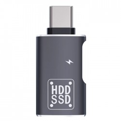 Type-C To Şarj + OTG 3.0 Dönüştürücü Adaptör (Siyah)