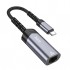 Hoco UA26 Type-c OTG RJ45 İnternet Adaptörü Dönüştürücü 100 Mbps (Gri)