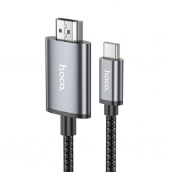 Hoco UA27 Type-c To HDMI HDTV Dönüştürücü Adaptör 4K 30Hz Kablo (Gri)