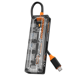 5in1 Type-c To USB3.0 + USB2.0 + Type-c PD 100W + HDMI + Ethernet Çoğaltıcı Transparan Hub