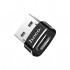 HOCO UA6 Erkek USB to Dişi Type-C Dönüştürücü Çevirici Adaptör (Siyah)