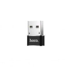 HOCO UA6 Erkek USB to Dişi Type-C Dönüştürücü Çevirici Adaptör (Siyah)