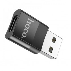 HOCO UA17 Dişi Type-C to Erkek USB Dönüştürücü Çevirici Adaptör (Siyah)