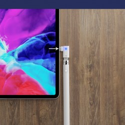 L Tipi Lightning to Type-C Dönüştürücü Apple Pencil Kalem Şarj Adaptörü (Beyaz)