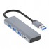 ADS-309A 4in1 USB to USB + Type-C Hub Adaptör Çevirici Dönüştürücü Çoğaltıcı (Füme)
