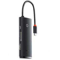 Baseus Lite Series 6 Portlu 100W Type-C + PD HUB Adaptör Çoklayıcı (Siyah)