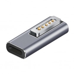 MagSafe MacBook 2 5A Type C PD Mıknatıslı Dönüştürücü Şarj Başlık MacBook Air/Pro (Gri)