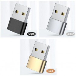 USB to Type-C Dişi Çevirici Dönüştürücü Adaptör (Gold)