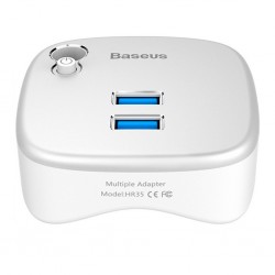 Baseus Çok Fonsiyonlu Notebook Adaptörü Hub Dual USB 3.0 RJ45 TF/SD (Gümüş)