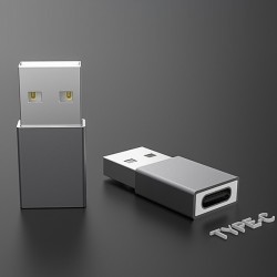 MH-301 USB to Type-C Dişi Çevirici Dönüştürücü Adaptör (Gri)