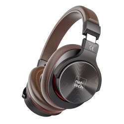 Nettech NT-BTH16 Kulak Üstü Kablosuz Bluetooth Kulaklık (Kahverengi)