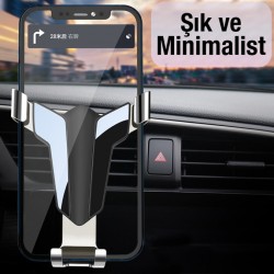 Big Swordman Araç Havalandırma Bölmesi Telefon Tutucu (Siyah)