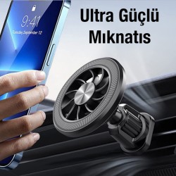 ML-216 MagSafe Araç İçi Havalandırma Telefon Tutucu (Siyah)