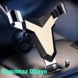 L606C Araç İçi Havalandırma Telefon Tutucu (Siyah)