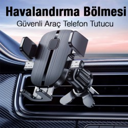 B073 Araç İçi Havalandırma Telefon Tutucu (Siyah)