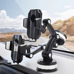 X-0566 Büyük Vantuzlu Araç İçi Telefon Tutucu (Siyah)