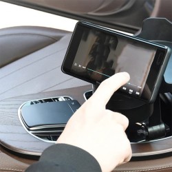 SC222 Araç İçi Dual Bardak - Telefon Tutucu - Yemek Masası (Siyah)