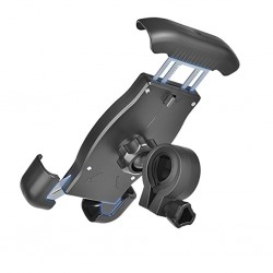 TT-T45 Motor ve Bisiklet Gidonu İçin 360 Dönebilen Telefon Tutucu (Siyah)