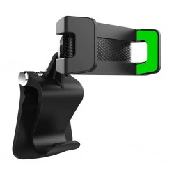 R002 Taşınabilir Çok Fonksiyonlu Klipsli Telefon Standı Telefon Tutucu (Siyah-Yeşil)