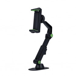 360 Dönebilen Dikiz Aynası Araç Telefon Tutucu (Siyah-Yeşil)