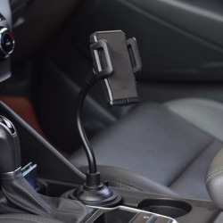 Universal X032 360 Döner Araç bardak Tutucu Yeri Telefon Tutucu (Siyah)