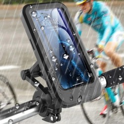 Universal Portatif Motosiklet Bisiklet Su Geçirmez Telefon Tutucu (Siyah)