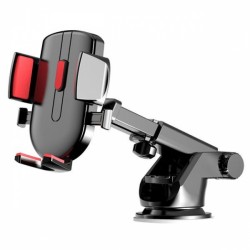 Universal A052B Teleskopik 360 Araç Cep Telefonu Tutucu (Siyah-Kırmızı)