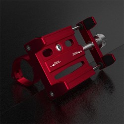 KR01 Bisiklet Motosiklet Gidon Telefon Tutucu,Metal Vidalı (Kırmızı)