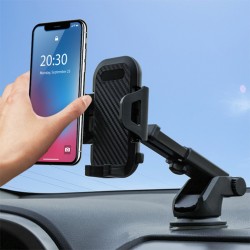 2in1 Teleskopik Torpido Üstü Ve Havalandırma Araç Telefon Tutucu (Siyah)