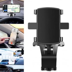 Universal 360 Dönerli Mouth Oto-Araç Torpido Uzeri Telefon Tutucu (Siyah)
