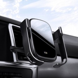 Baseus Rock-Solid Tam Otomatik 10W Wireless Kablosuz Araç Şarj Tutucu (Siyah)