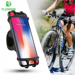 Floveme Universal Silikon Bisiklet Motosiklet Telefon Tutucu (Siyah)
