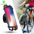 Floveme Universal Silikon Bisiklet Motosiklet Telefon Tutucu (Siyah)
