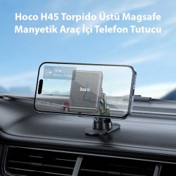 Hoco H45 Torpido Üstü Magsafe Manyetik Araç İçi Telefon Tutucu (Siyah)