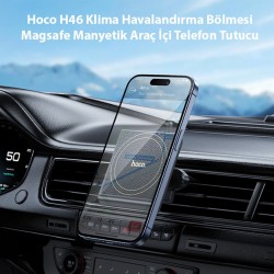 Hoco H46 Klima Havalandırma Bölmesi Magsafe Manyetik Araç İçi Telefon Tutucu (Siyah)