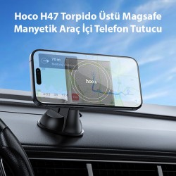 Hoco H47 Torpido Üstü Magsafe Manyetik Araç İçi Telefon Tutucu (Siyah)