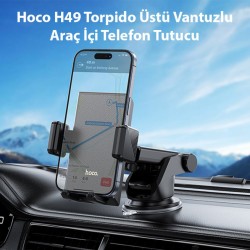 Hoco H49 Torpido Üstü Vantuzlu Araç İçi Telefon Tutucu (Siyah)