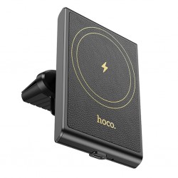 Hoco HW19 Klima Havalandırma Bölmesi Wireless Kablosuz Hızlı Şarj Araç Telefon Tutucu (Siyah)