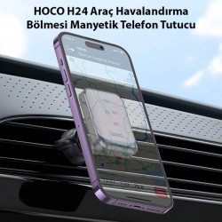 HOCO H24 Araç Havalandırma Bölmesi Manyetik Telefon Tutucu (Siyah)