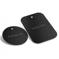 KUULAA Magnetic-Mıknatıslı Telefon Tutucular için Metal Plaka Seti (Siyah)