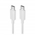 Teknonet TN-DC14 PD 20W QC3.0A Plastik 100 Cm Type-C To Type-C Şarj ve Data Kablosu (Beyaz)