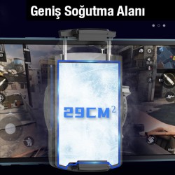 MEMO DL08 Yarı İletken Telefon Soğutma Fanı Radyatör Soğutucu (Füme)