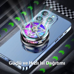 S6 Manyetik Cep Telefon Soğutma Fanı Radyatör Soğutucu (Siyah)