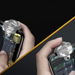Baseus Gamo GA03 Gamepad Oyun Ateşleyici Tetik- Level 3 Helmet PUBG Gadget (Kamuflaj Yeşil)