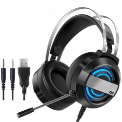 MC Q9 RGB Led Usb 7.1 3.5mm Jack Gaming Oyuncu Kulaklığı Mikrofonlu (Siyah)