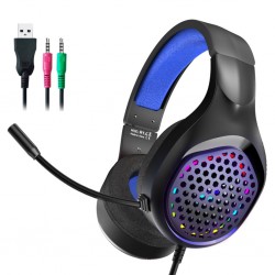 XMOWi R1 Gaming Mikrofonlu RGB Oyuncu Kulaklığı PC- Dizüstü Ve Ps4 (Mavi-Siyah)