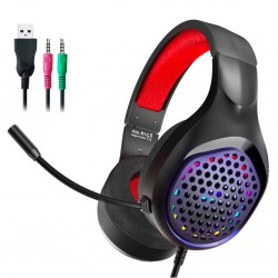 XMOWi R1 Gaming Mikrofonlu RGB Oyuncu Kulaklığı PC- Dizüstü Ve Ps4 (Siyah-Kırmızı)