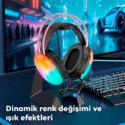 HOCO W109 Plus Rich USB7.1 Gaming Kulaküstü Kulaklık (Siyah)