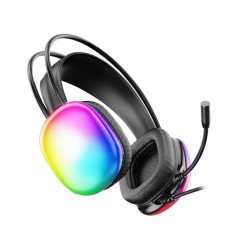 Lecoo HT409 USB Kablolu RGB LED Aydınlatmalı Mikrofonlu Kulak Üstü Gaming Kulaklık (Siyah)
